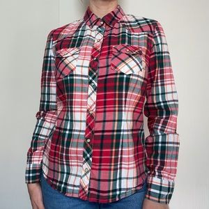 Tommy Hilfiger Women’s Plaid Button Up Shirt
